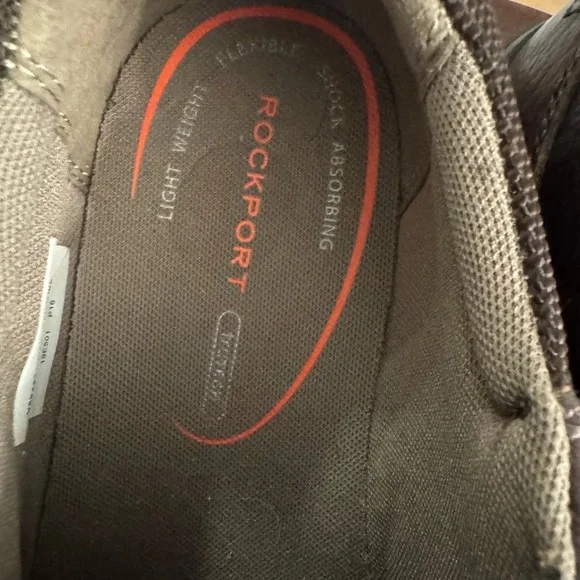 NWOT Rockport Trutech Men's Brown Leather Slip-On Shoes Size 9.5 - Picture 6 of 7